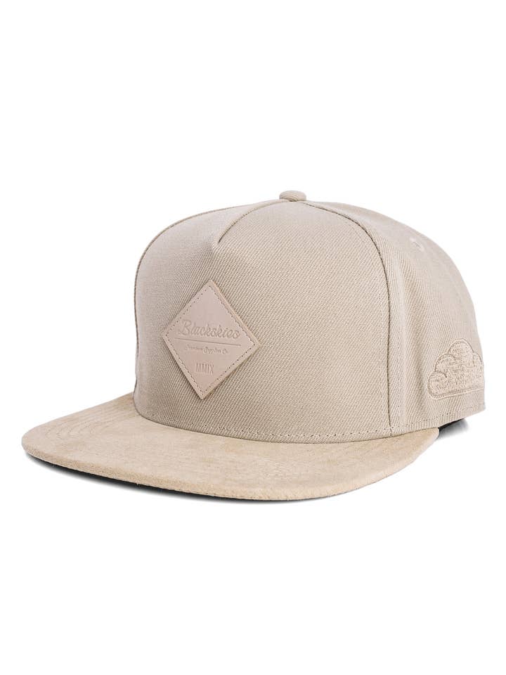 Port Blair Snapback Cap - Beige Suede for wholesale by Blackskies