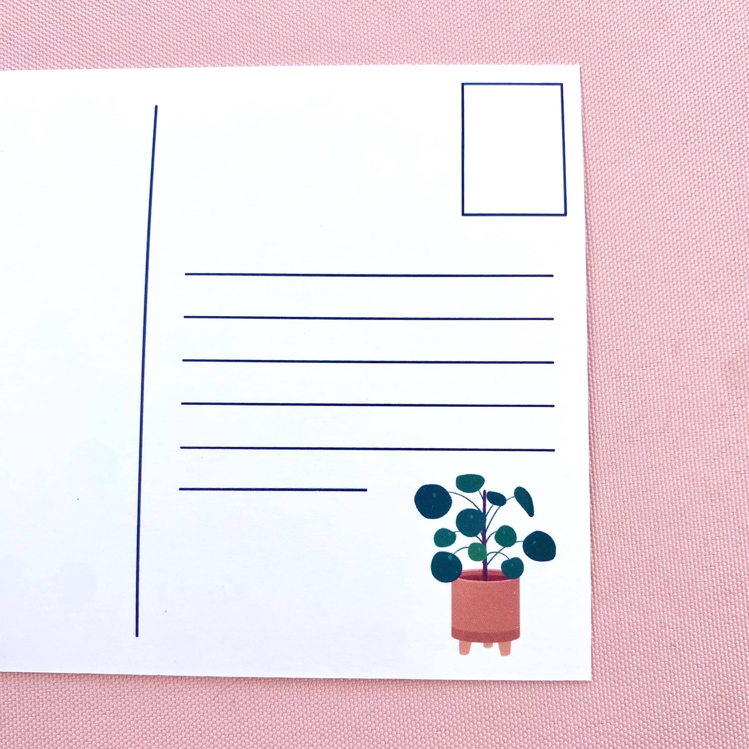 Ditsy & Stitch - Wholesale Postcard - Introvert Houseplant Room Postcard2