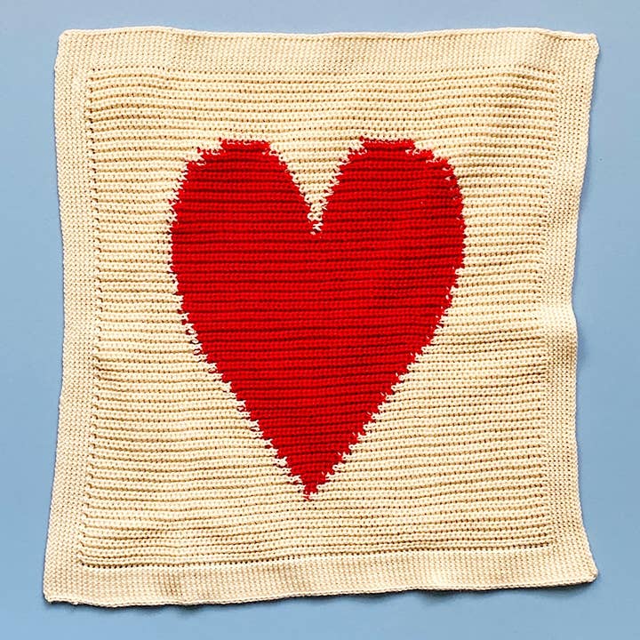 Estella - Wholesale Security/Cuddle Blanket - Baby - Organic Baby Lovey Blanket- Heart (Handmade)1