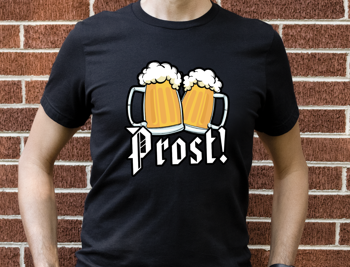 Daily Prints - Wholesale Screen Printed T-Shirt - Unisex - Prost! Beer Mugs Oktoberfest German Shirt2