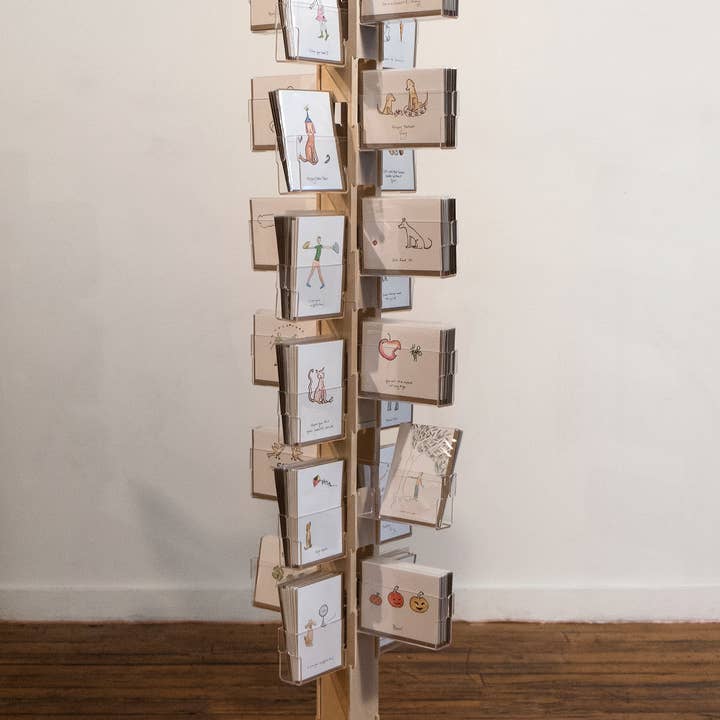 Rosie’s Wonders Connection Cards - Wholesale Retailer Display - Paper & Novelty - Cards included :)! Custom Birch Floor & Counter Displays!2