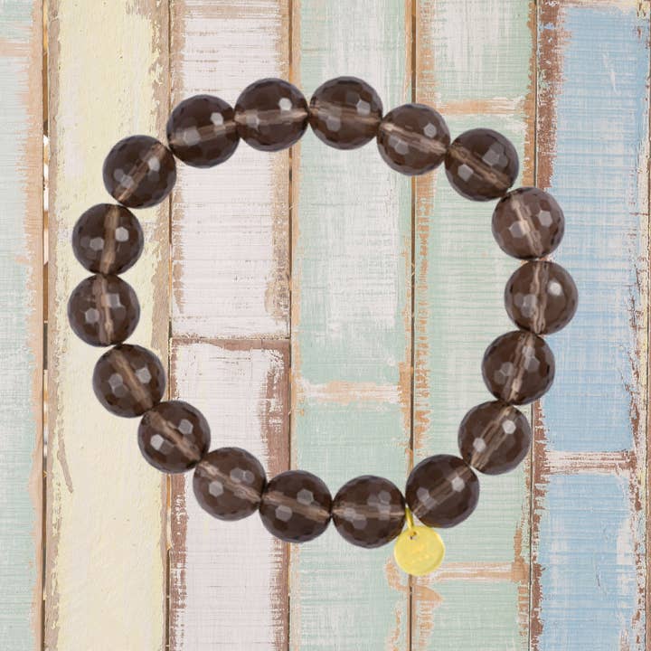 Luxury Sterling Silver Smoky Quartz Bracelet for wholesale by BellaMira Home
