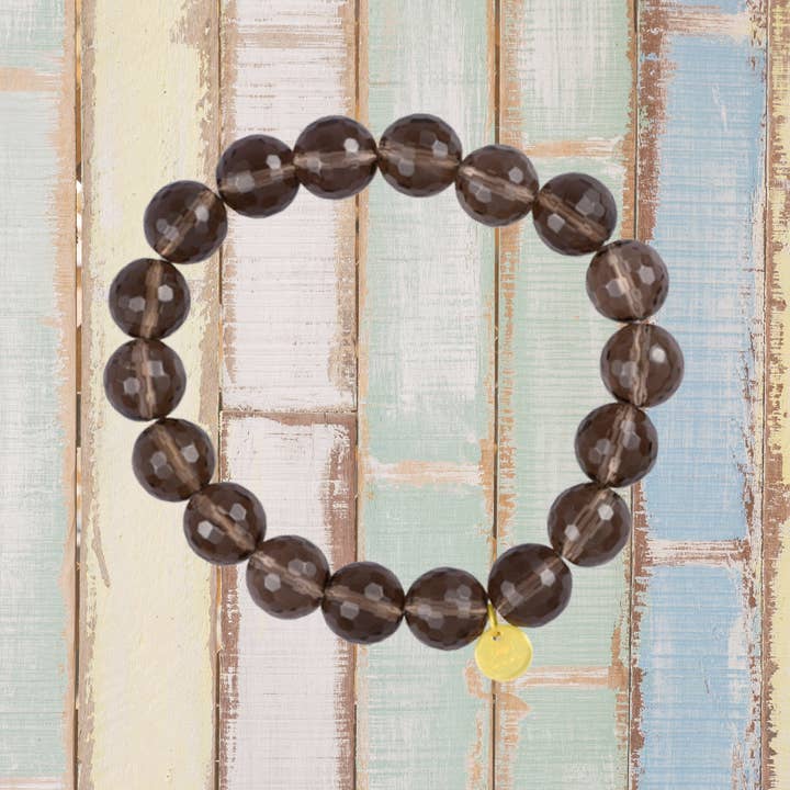 Luxury Sterling Silver Smoky Quartz Bracelet for wholesale by BellaMira Home