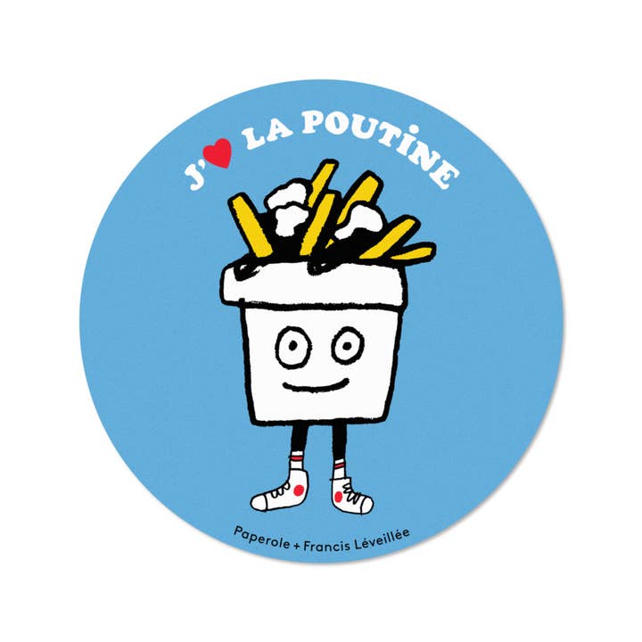 POUTINE – Bumper Sticker for wholesale by Paperole