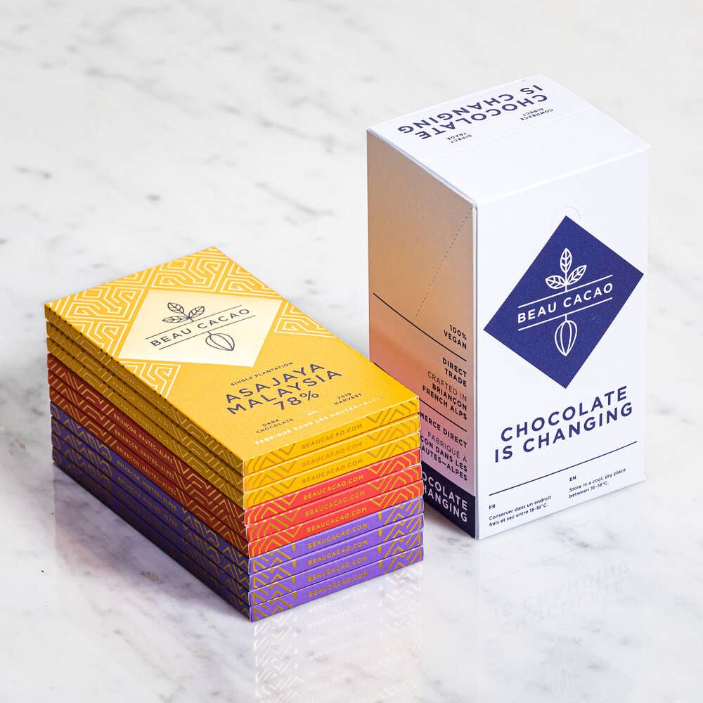 Beau Cacao – wholesale Chocolate bar – MIXED 78% MULTIPACK0