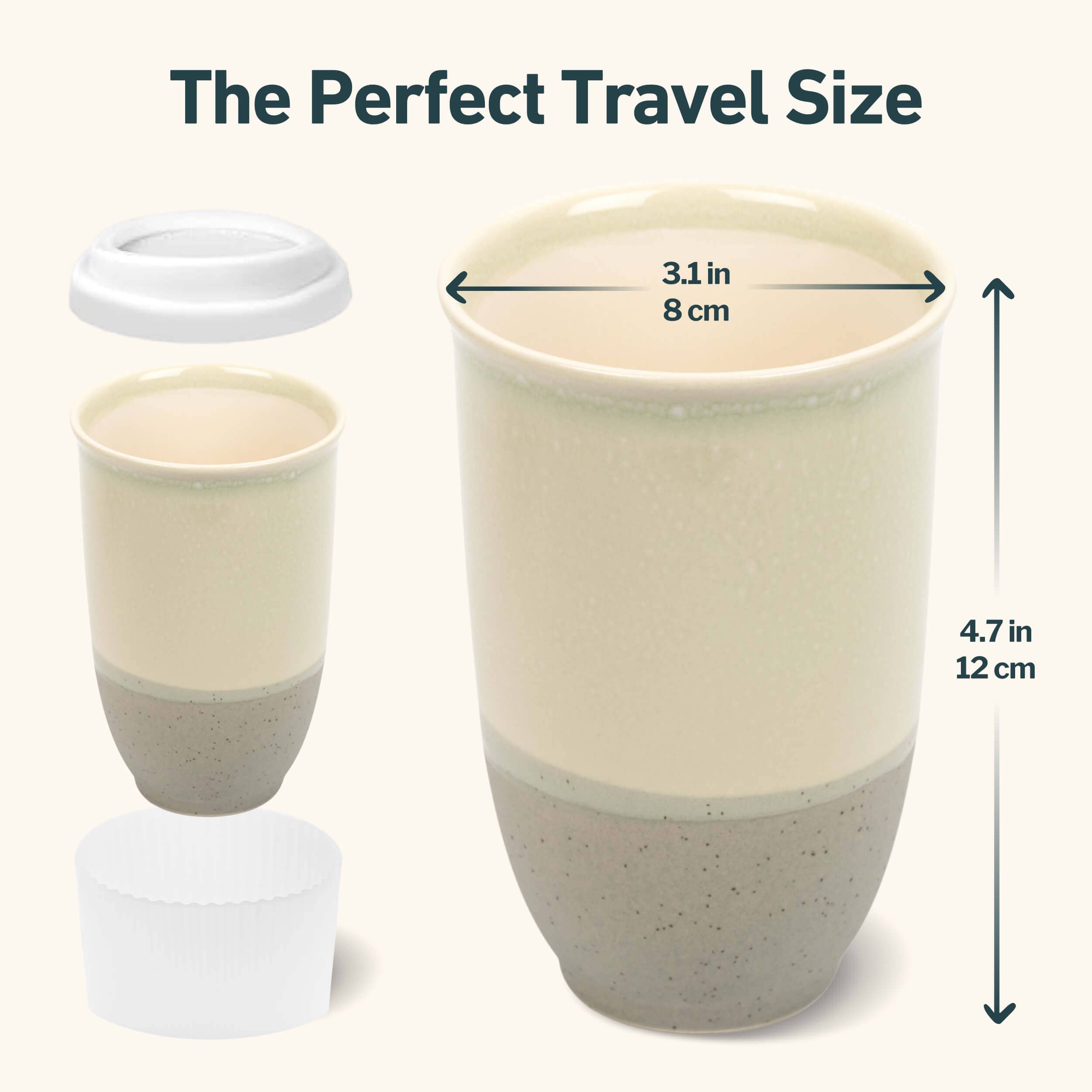 Nova Ceramics Travel Mugs - Wholesale Coffee/Tea Cup - Mist Ceramic Mug – 12oz Reusable Travel Coffee Cup3