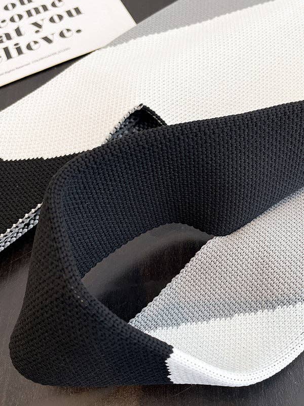 Plush Looks - Wholesale Draagtas - Dames - Geweven tassen en handtassen in contrasterende kleur9