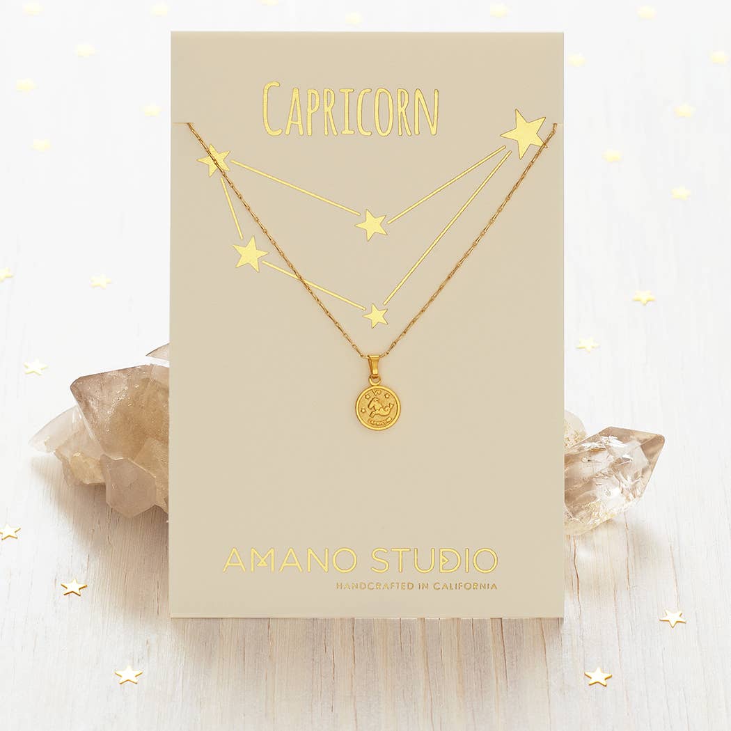 Amano Studio - Wholesale Pendant/Charm Necklace - Tiny Zodiac Medallion- Singles15