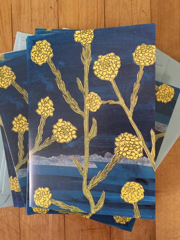 Tarjetas de notas en caja de flores de mostaza para venta al por mayor de Sunde White Industries