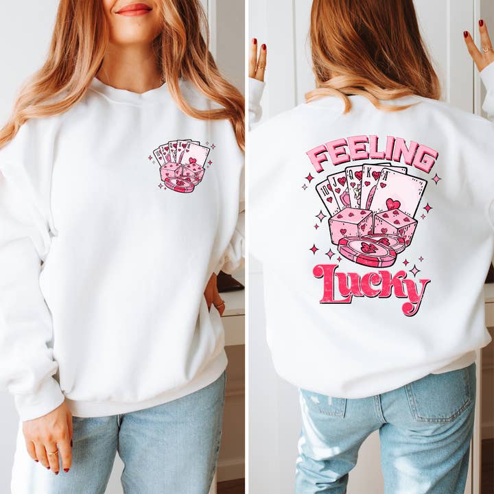 Sudadera Feeling Lucky Valentine para venta al por mayor de The Southern Songbird Boutique