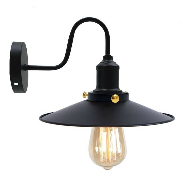 Black Wall Light Lampshade Modern Industrial Wall Lamp for wholesale by Ledsone