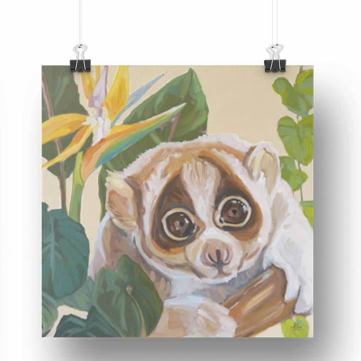 Art Card, Plumplori Fred, 20x20 cm for wholesale by ZOOZANY handpainted