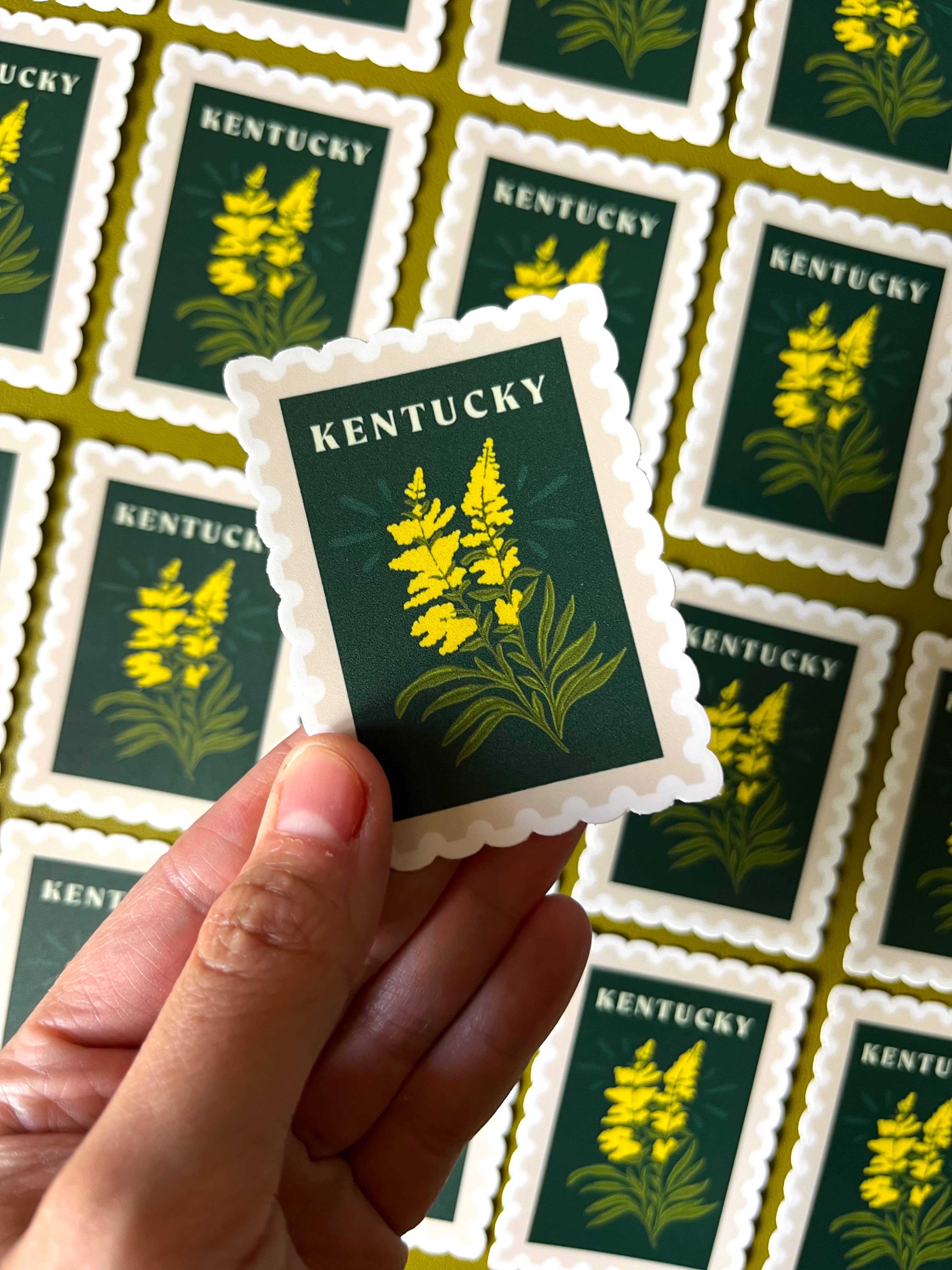 Jessica Holly Creative - Wholesale Sticker - Kentucky State Flower Stamp Style Vinyl Sticker, 2.5in1