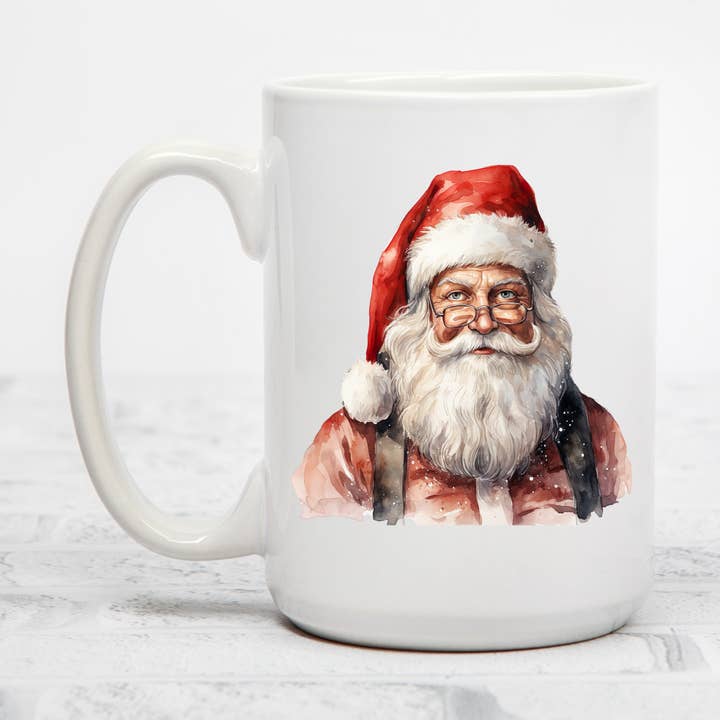 Babbo Natale vintage | Tazza in ceramica da 15 once per la vendita all'ingrosso da parte di Rustic Avenue