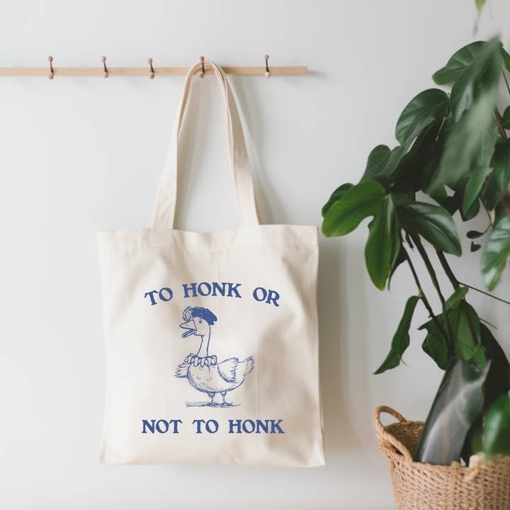 EnchantingSunshine - Wholesale Tote Bag - Unisex - To Honk Or Not To Honk Canvas Tote Bag