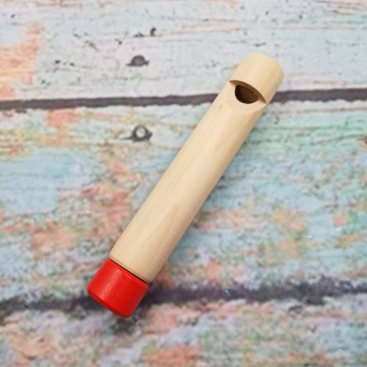 MIAS SHOP - Wholesale Classic Toy - Kids - Wooden Colored Short Flute Whistle Toy1