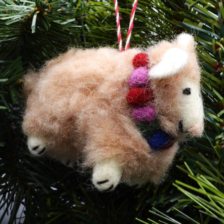 Ornamento de feltro amigo fuzzy por atacado de Didi Bahini Fair Trade