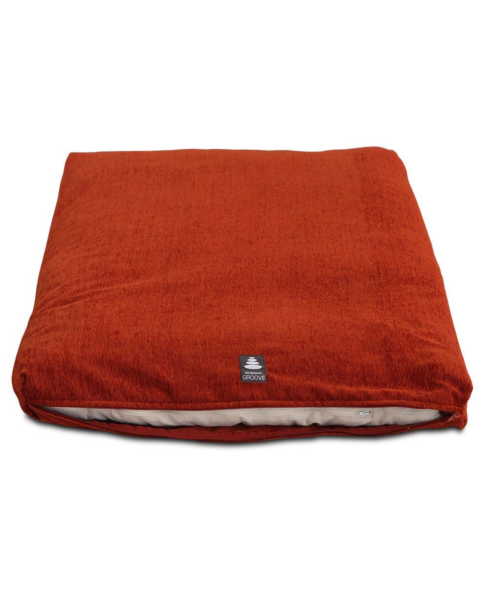 Buddha Groove - Wholesale Meditation Supplies - Rust Chenille Zabuton Meditation Cushion2