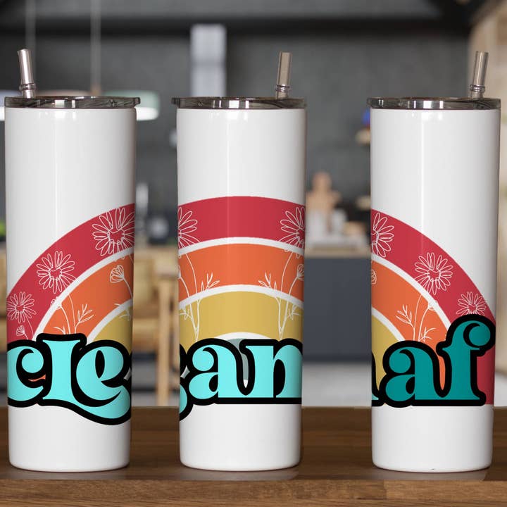 Clean or Sober AF Tumbler for wholesale by Hello Sunshine Boutique