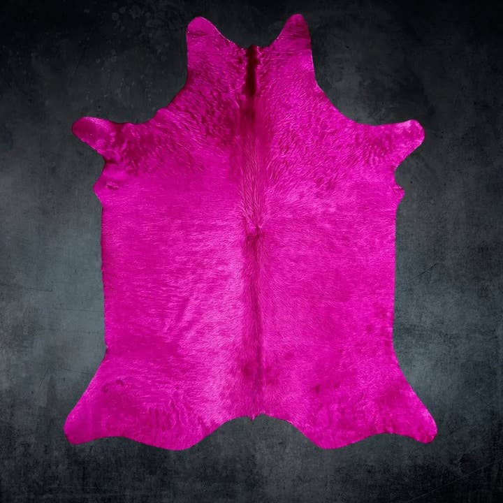 Hot Pink Color Dyed Cowhide Size 5.7 x 7.2 ft ---5168 for wholesale by Rodeo