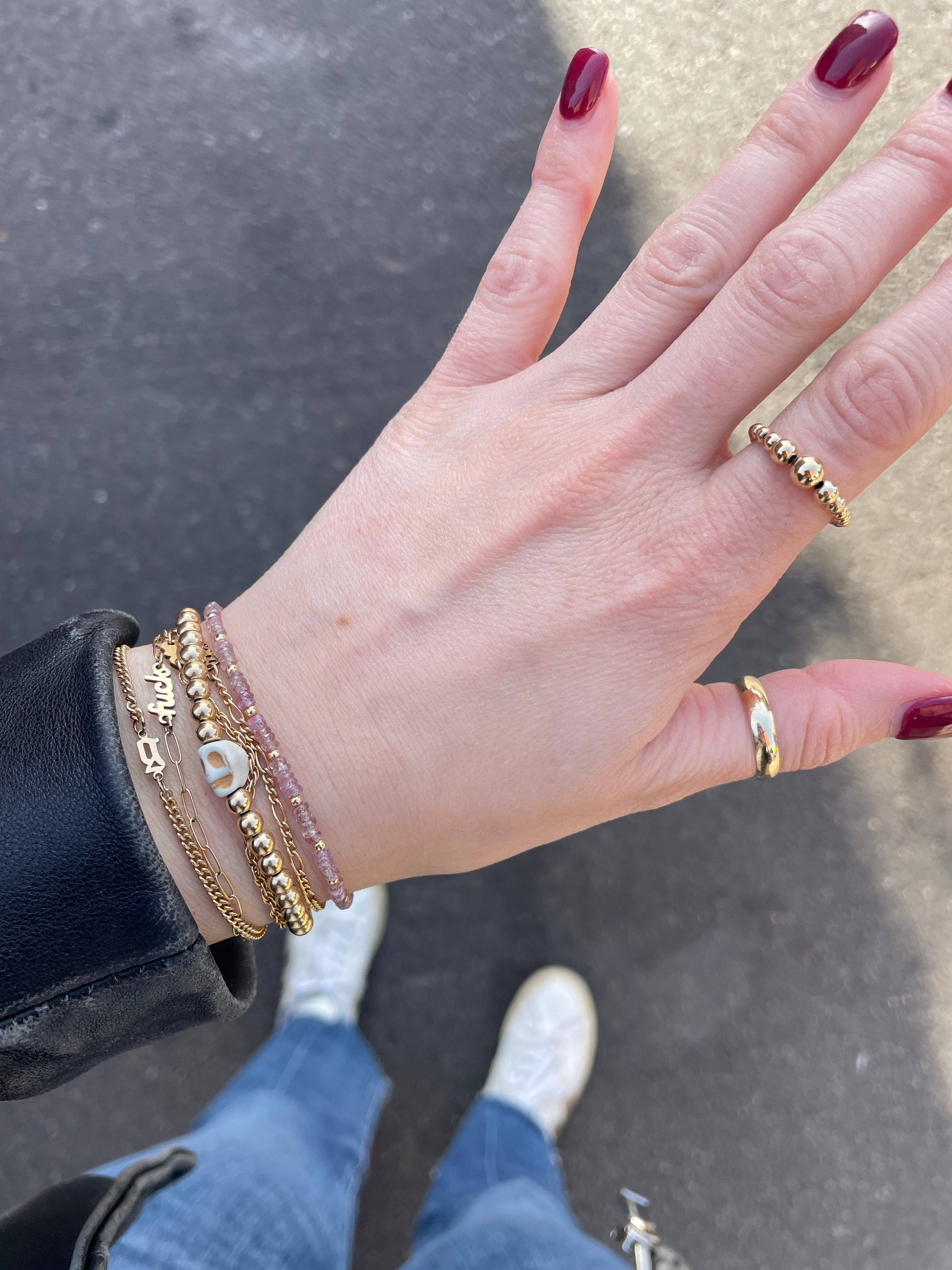 Gioielli By Gabriella - Wholesale Beaded Bracelet - Amalfi Bracelet - Pink Sapphire2