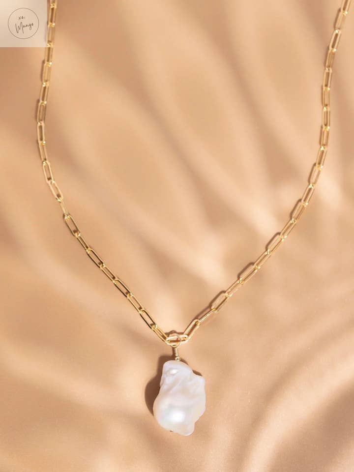 The Anchor Necklace~ Large Baroque Pearl for wholesale by xo, Mango