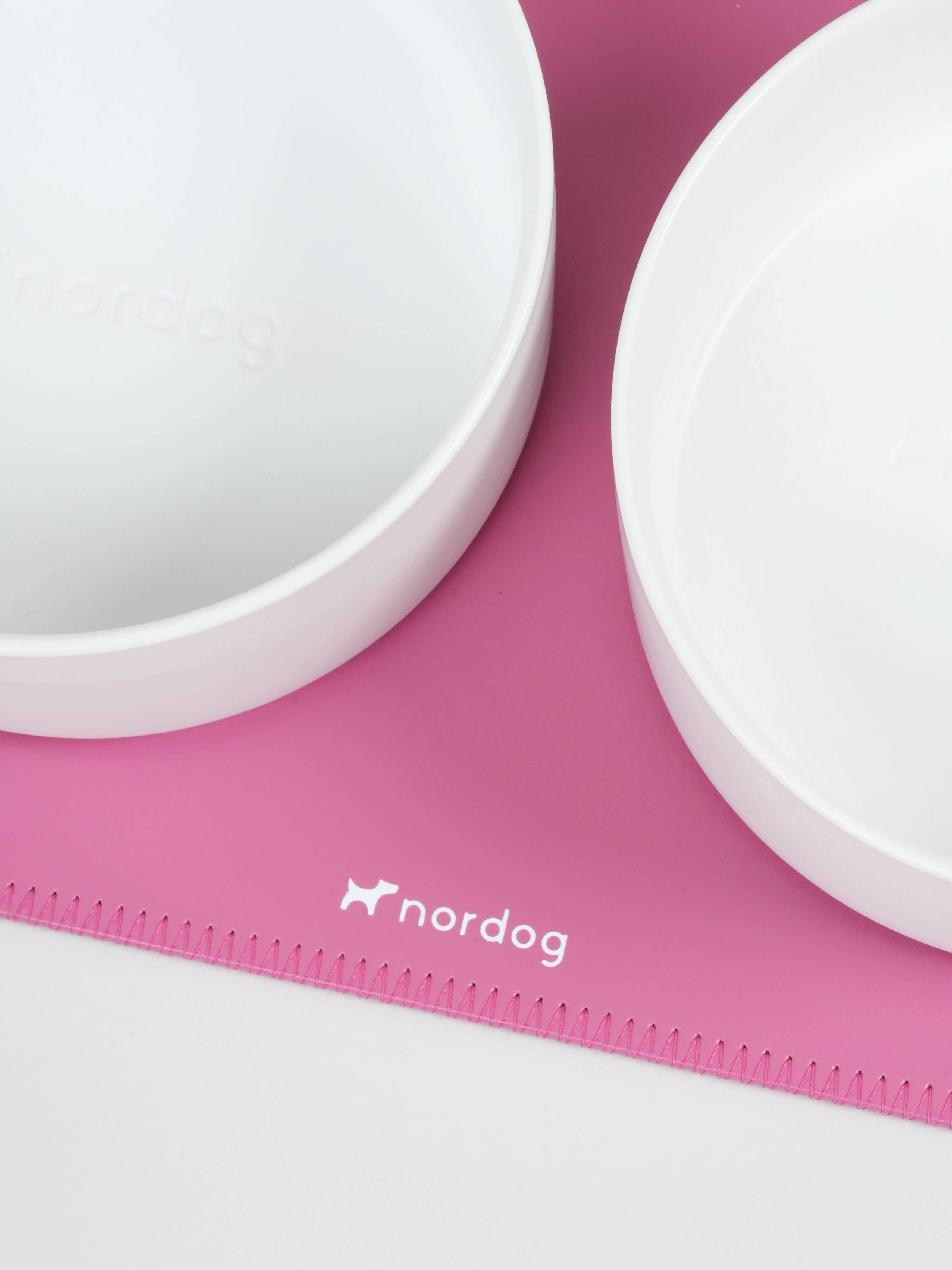 Nordog – wholesale Pet food mat – Dog – Placemat for dog bowls (pink, round)3