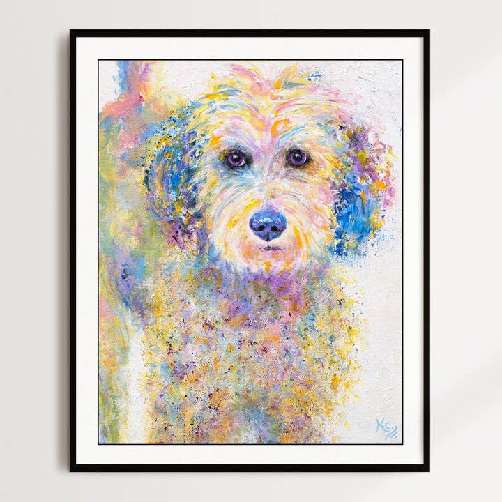 Krystle Cole Fine Art - Wholesale Art Print - Golden Doodle Art Print - Oliver2