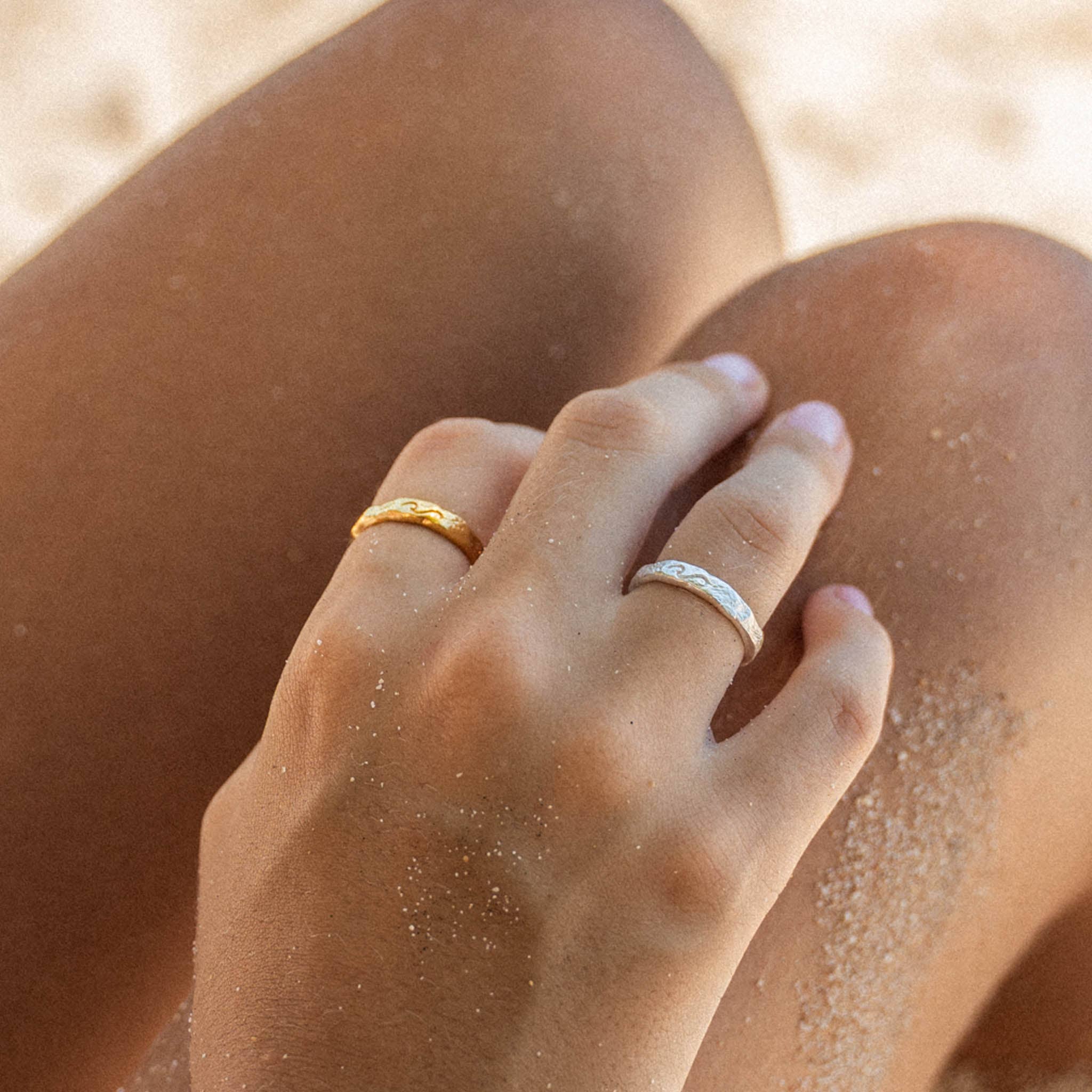 Pineapple Island - Wholesale Band/Stacked Ring - Flow With It Wave Ring1