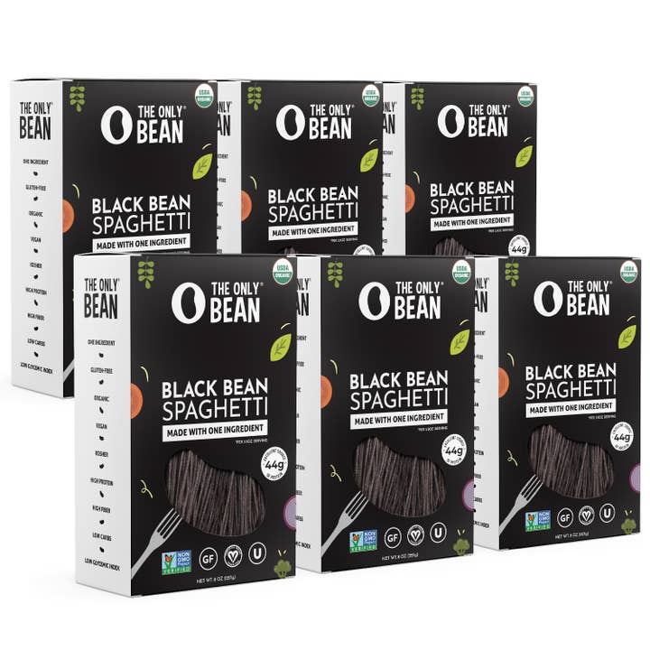 The Only Bean - Wholesale Pasta - Organic Black Bean Spaghetti - Gluten Free (6 pack)