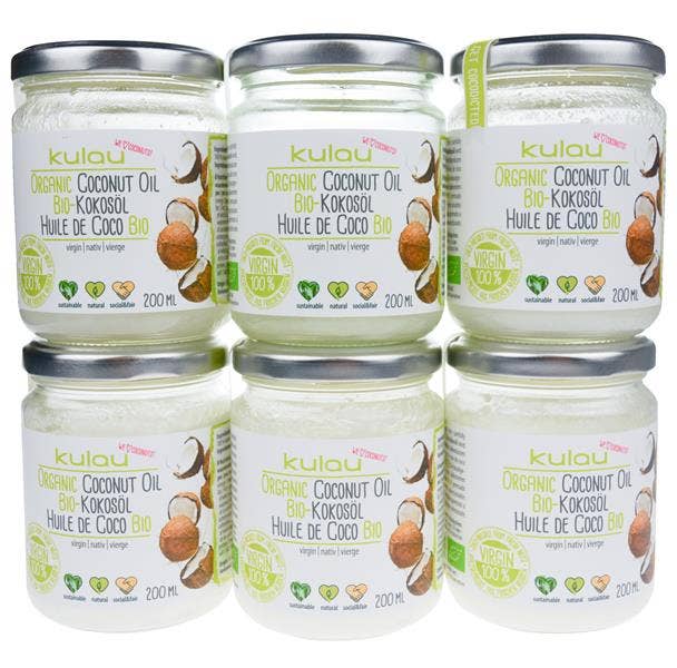 KULAU - Vente Huile de cuisson - 6× huile de coco bio KULAU 200 ml3
