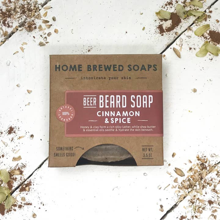 Jabón de cerveza de canela especias para barba para venta al por mayor de Home Brewed Soaps
