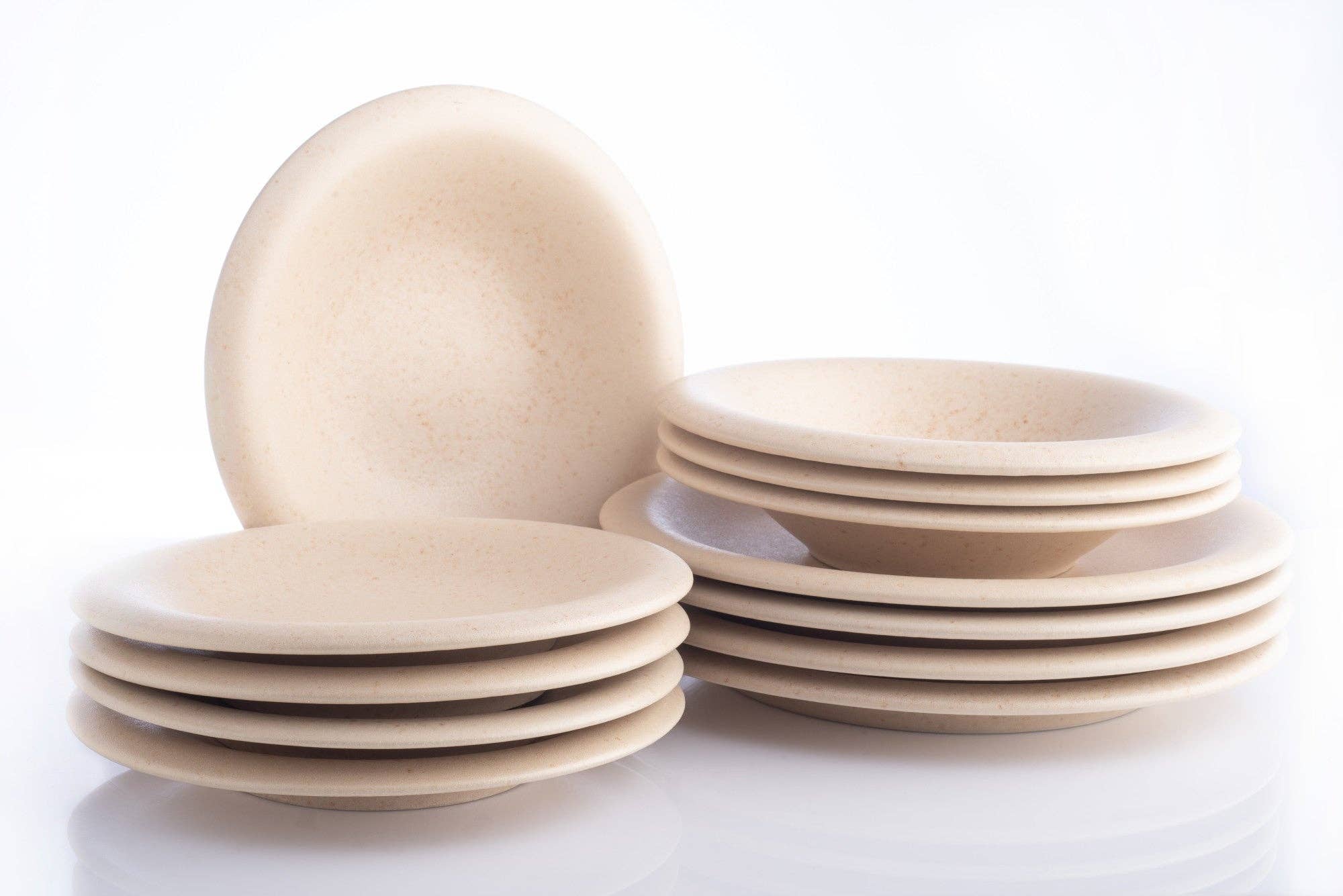 Stone  Lain - Wholesale Dinnerware Set - Aro Stoneware Dinnerware Set - Cream Matte - Crafted in Portugal - Scratch Resistant0