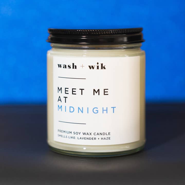 Wash and Wik - Wholesale Jar/Filled Candle - Meet Me At Midnight - Soy Candle - Taylor Swift1