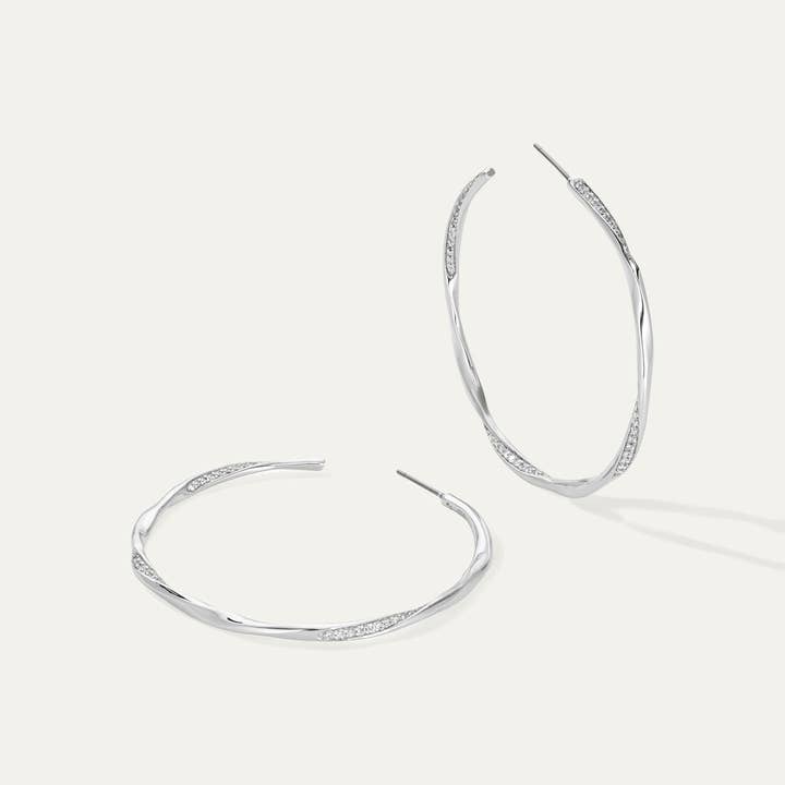 Stella & Dot - Wholesale Hoop Earrings - Twist Pave Hoops