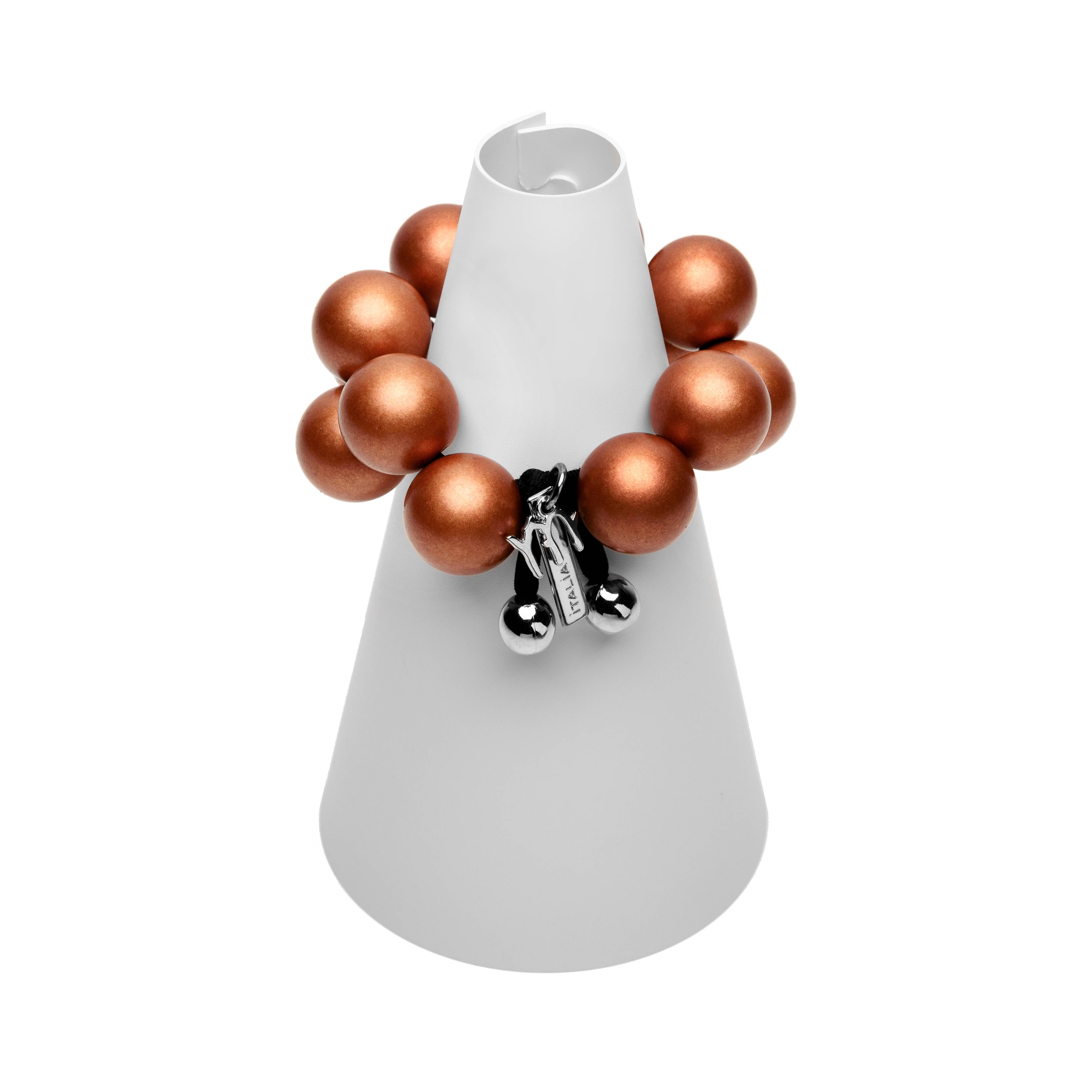 Mirta Accessori Moda - Wholesale Beaded Bracelet - Bracelet with Metal resin spheres 100% Made in Italy6