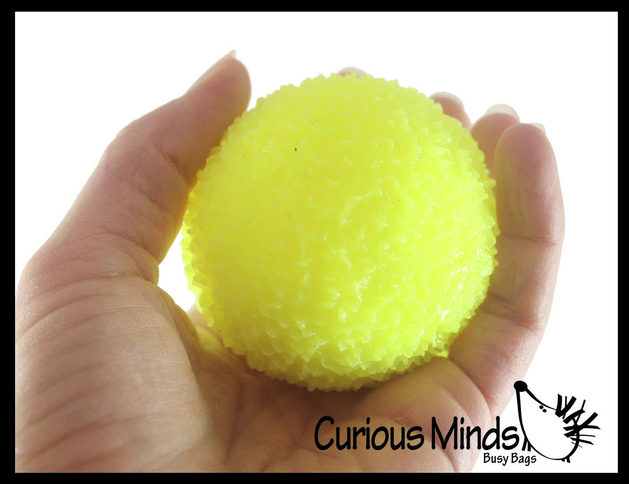 Curious Minds Toys – Engroshandel Stressaflastningsbold/-æltemasse – 1 Boxed 2.5" Tekstureret Doh Filled Stress Ball - Glob Balls -1