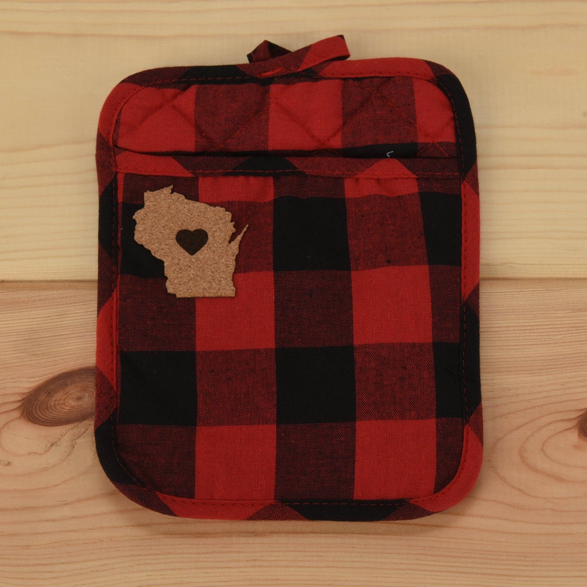 Buffalo Plaid Wisconsin Hot Pad for wholesale on Faire0