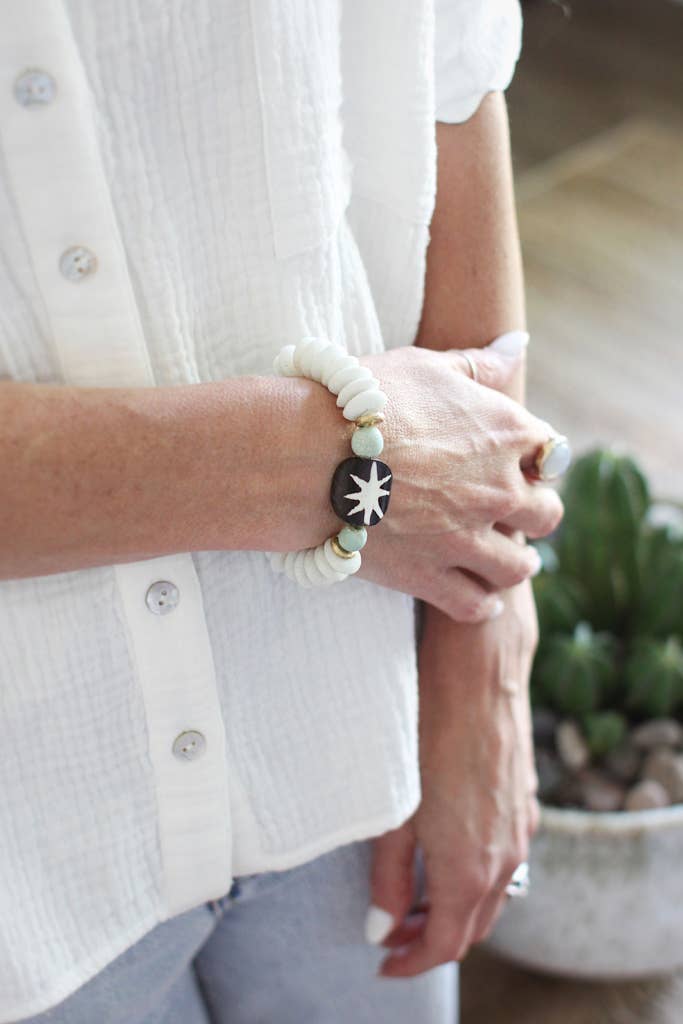 Crowned Free - Wholesale Beaded Bracelet - In the Clouds Bracelet - Made by Survivors - Two Sizes3