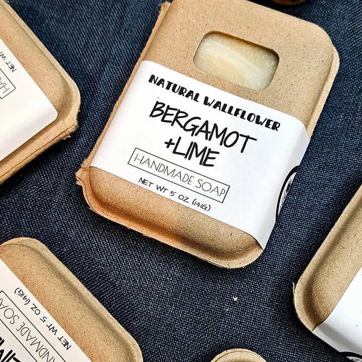 Natürliche Bergamotte + Limettenseife für den Großhandel von Natural Wallflower