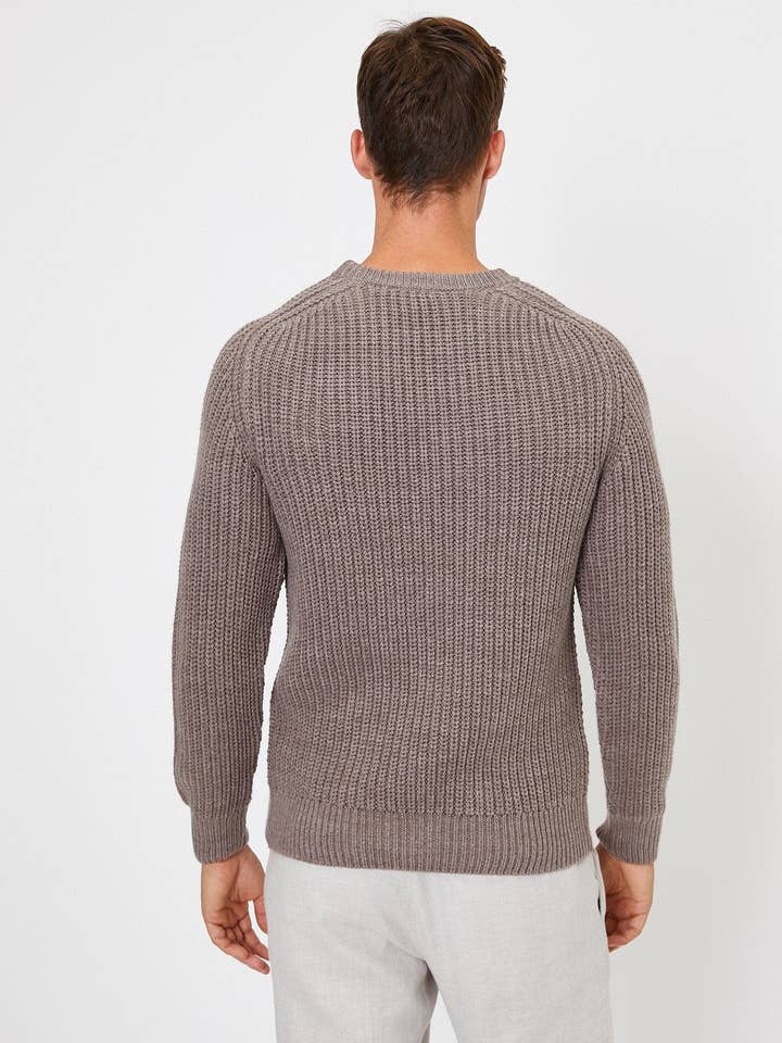 Suéter marinero de manga raglán en color marrón para venta al por mayor de Usolo Outfitters