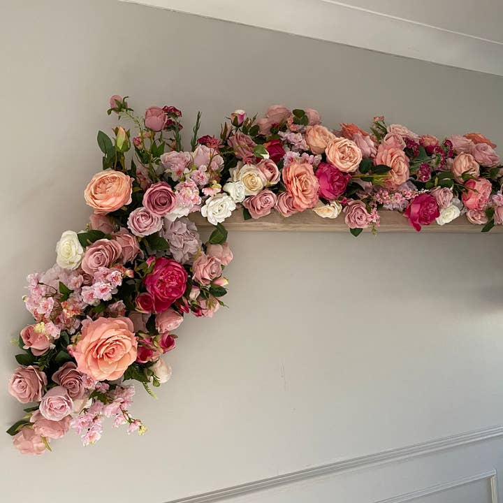 IVY CRUZ - Wholesale Bunting/Garland - Pink Flower Garland, Blush Pink Flower Garland, Pink Flower
