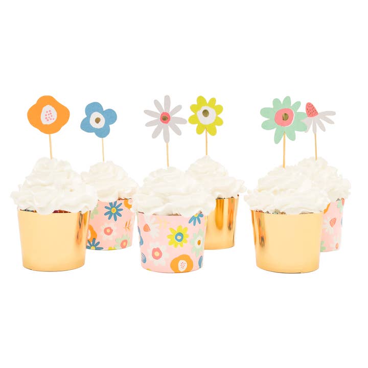 Jollity & Co. + Daydream Society - Wholesale Cake/Cupcake Topper - Flora Cupcake Decorating Set1