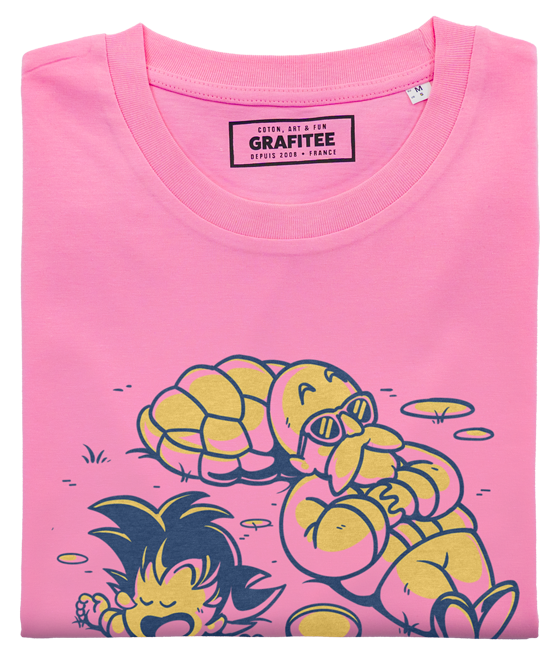 Pink Kame Sennin Training T-shirt - Japanese Manga Tee-shirt for wholesale on Faire1