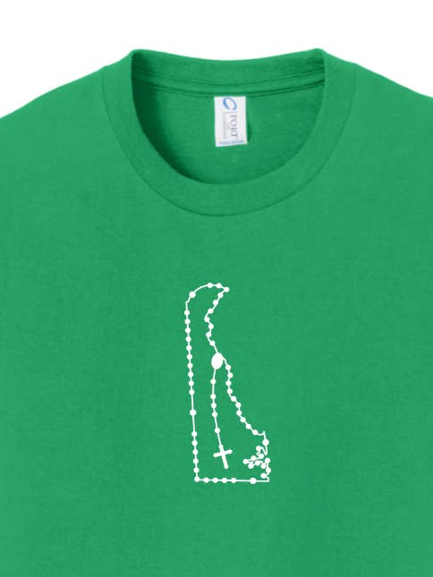 Delaware katolsk rosenkrans ungdoms-T-shirt for engroshandel hos Sock Religious