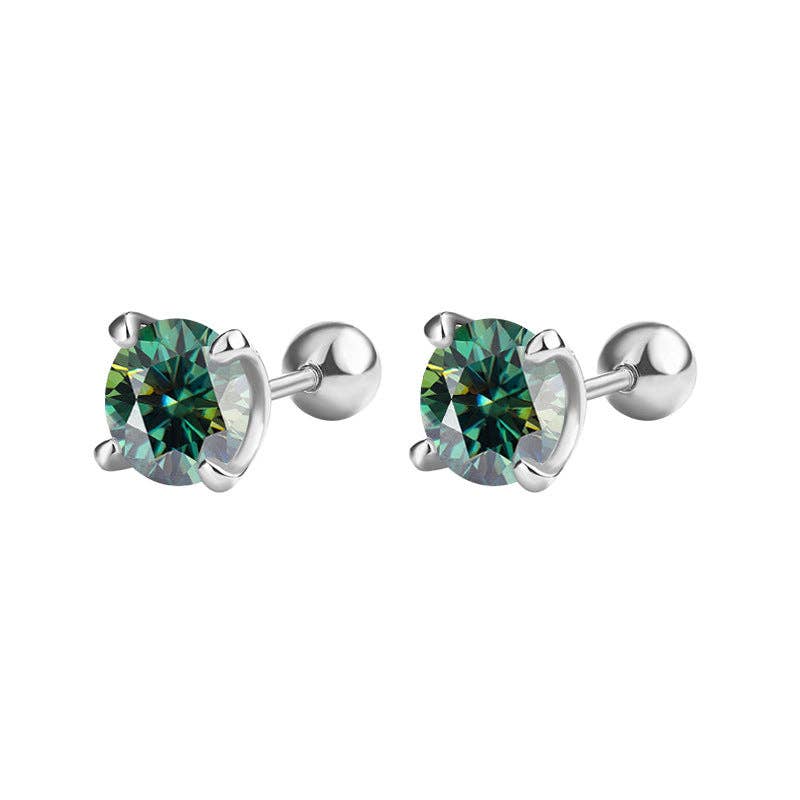 Perimade & Co. LLC - Wholesale Stud/Post Earrings - Color Moissanite Ball End Earrings in 925 Sterling Silver3