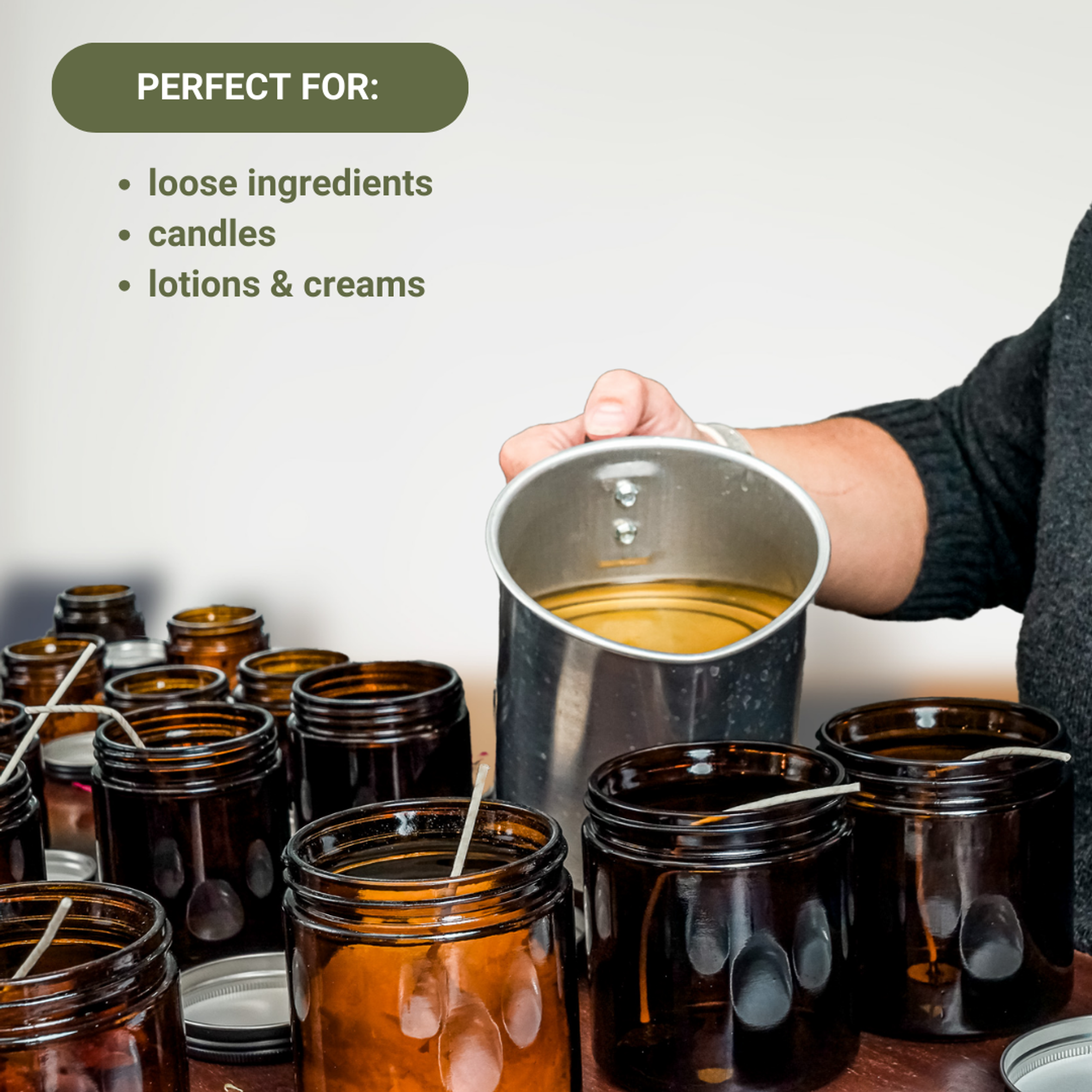 Nature Packaged - Wholesale Jar - Glass Amber 8 Oz Jar4