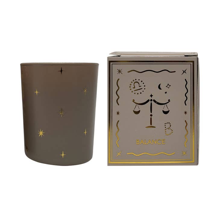 Zodiac balance candle D5.5 H6.5cm for wholesale by Opjet Paris