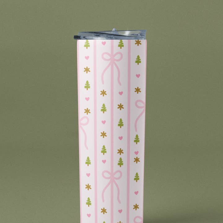 Gobelet de Noël Ruban Rose pour la vente par amarieacreates