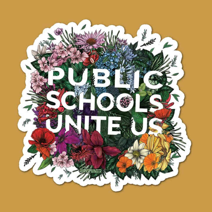Public Schools Unite Us Sticker | Back to School | Teacher for wholesale by Transpainter